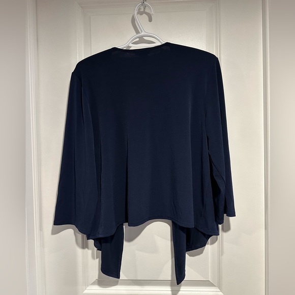 NWT - Kim & Co Brazil Knit 3/4 Sleeve Bolero - Navy - Picture 4 of 5